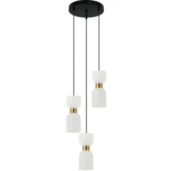 Sklep Kaja Lampa wisząca z ozdobnymi kloszami PND-57602-3-BK+BRO MONZA | Kaja Discount