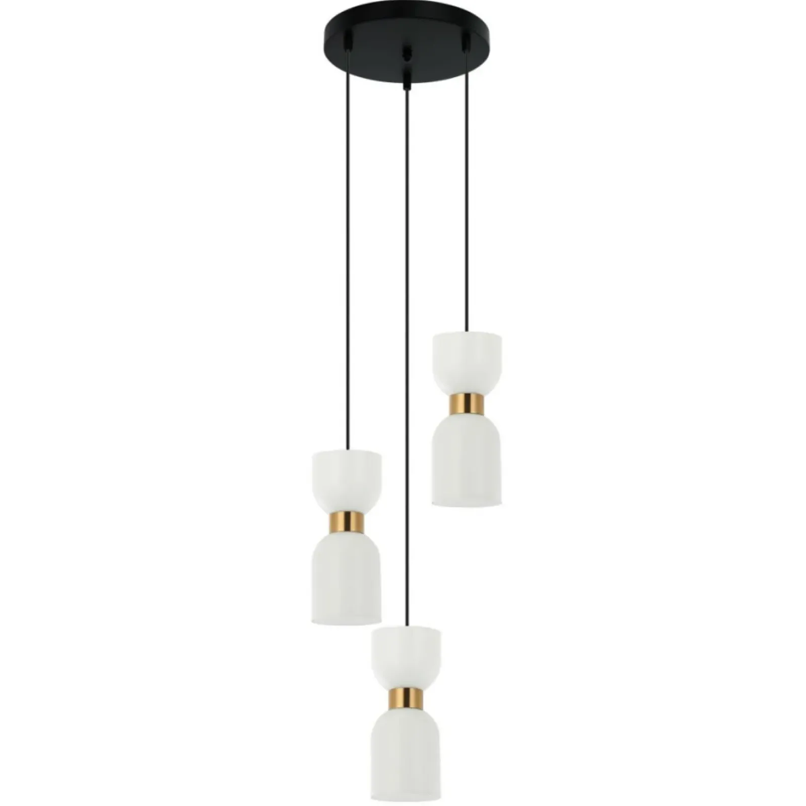 Sklep Kaja Lampa wisząca z ozdobnymi kloszami PND-57602-3-BK+BRO MONZA | Kaja Discount