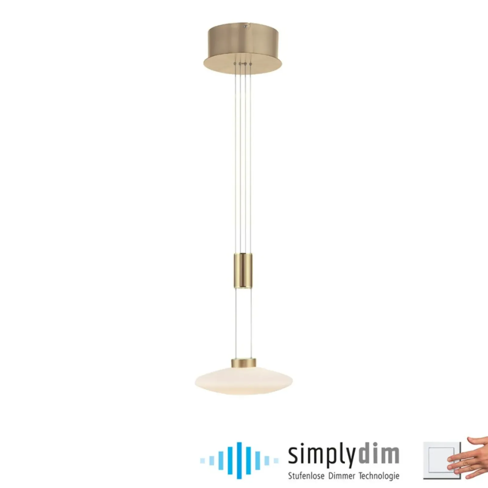 Sklep Kaja Lampa wisząca z pamięcią po wyłączeniu 2080-60 z serii LAUTADA | Kaja mosiądz Store