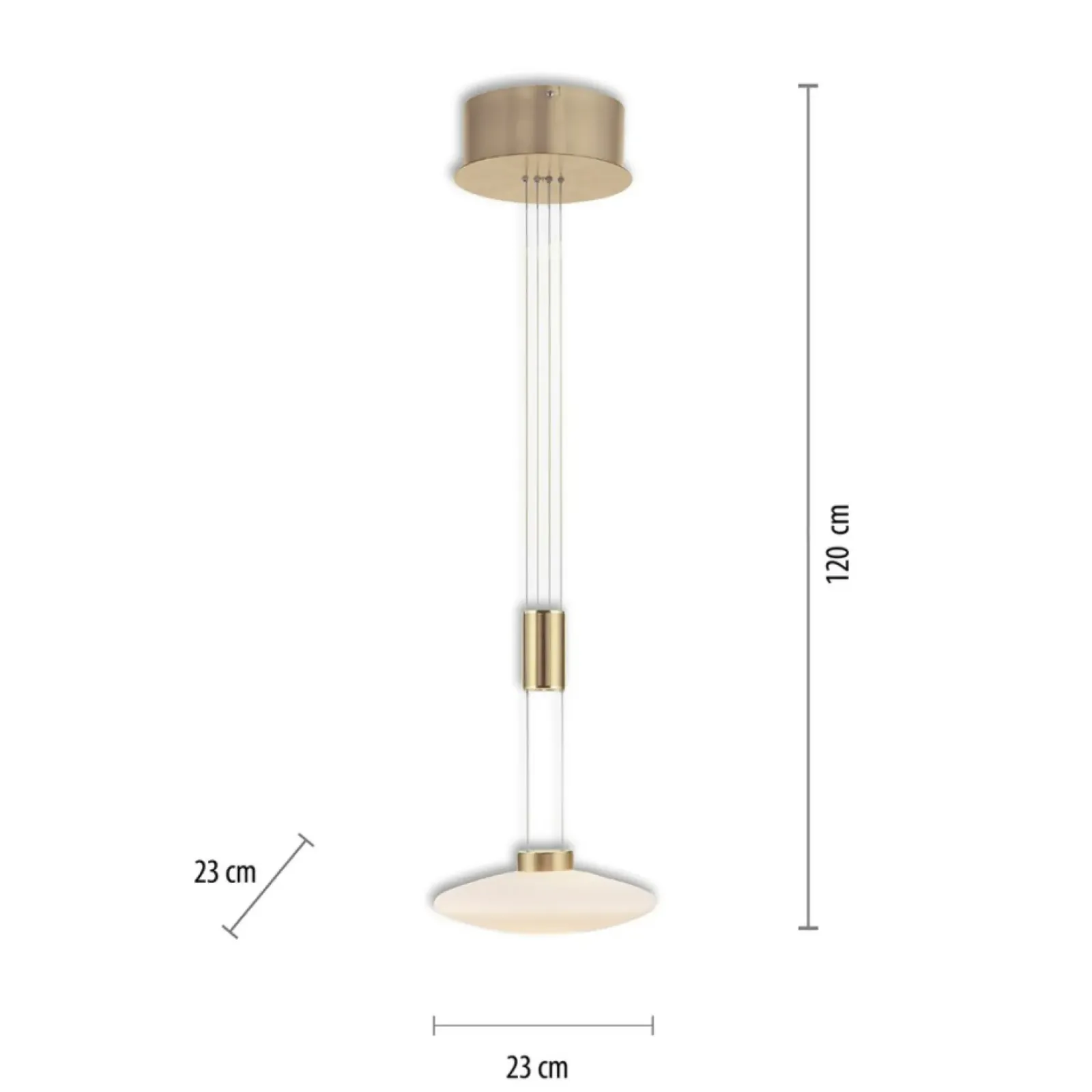 Sklep Kaja Lampa wisząca z pamięcią po wyłączeniu 2080-60 z serii LAUTADA | Kaja mosiądz Store