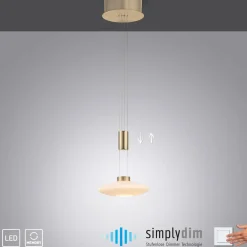 Sklep Kaja Lampa wisząca z pamięcią po wyłączeniu 2080-60 z serii LAUTADA | Kaja mosiądz Store