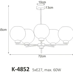 Sklep Kaja Lampa wisząca z pięcioma kloszami K-4852 ALDAR | Kaja Oświetlenie Hot
