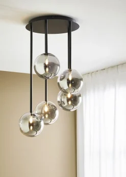 Sklep Kaja Lampa wisząca z pięcioma kulistymi kloszami 108111 | Kaja Oświetlenie Store