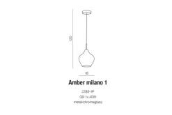 Sklep Kaja Lampa wisząca z podwójnym kloszem AZ3074 AMBER | Kaja Oświetlenie szary Best Sale