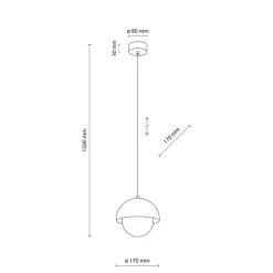 Sklep Kaja Lampa wisząca z podwójnym kloszem TK 10205 BONO BEIGE | Kaja Discount