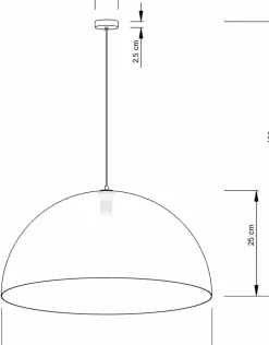 Sklep Kaja Lampa wisząca z półokrągłym kloszem SIG 30138 - SFERA 50 CZ/MIEDŹ Online