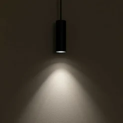 Sklep Kaja Lampa wisząca z punktowym zwisem, tuba 12,5cm 10765 FOURTY | Kaja czarny Online