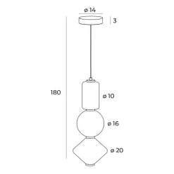 Sklep Kaja Lampa wisząca z różnymi, białymi kloszami MX P0468 AKIKO | Kaja Cheap