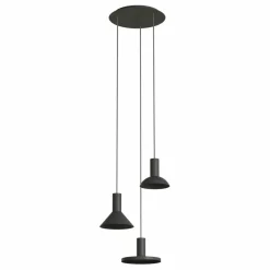 Sklep Kaja Lampa wisząca z różnymi kloszami, do sypialni 10905 HERMANOS | Kaja czarny Outlet