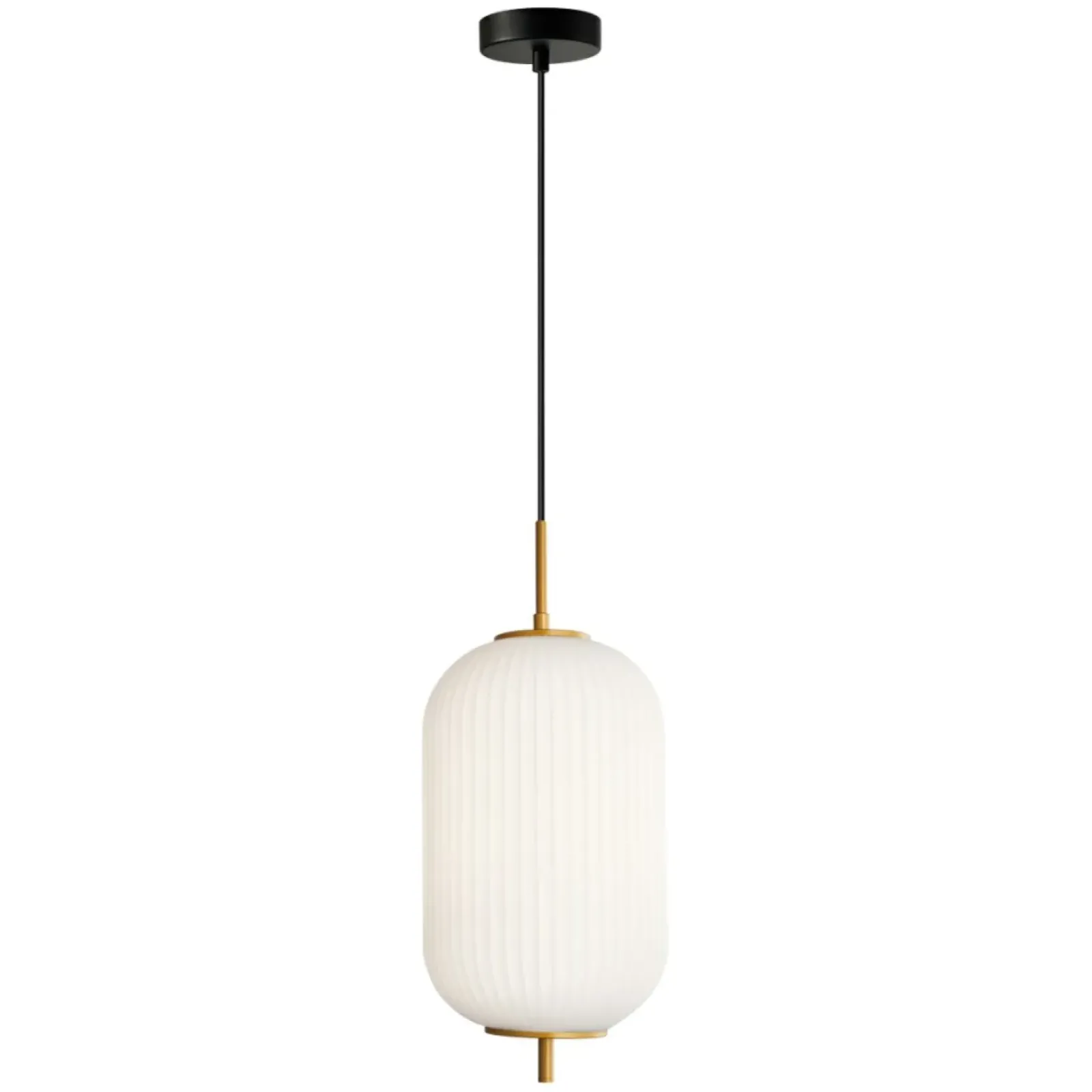 Sklep Kaja Lampa wisząca z ryflowanym szkłem PND-28798-1-GD-WH z serii OLMETO Discount