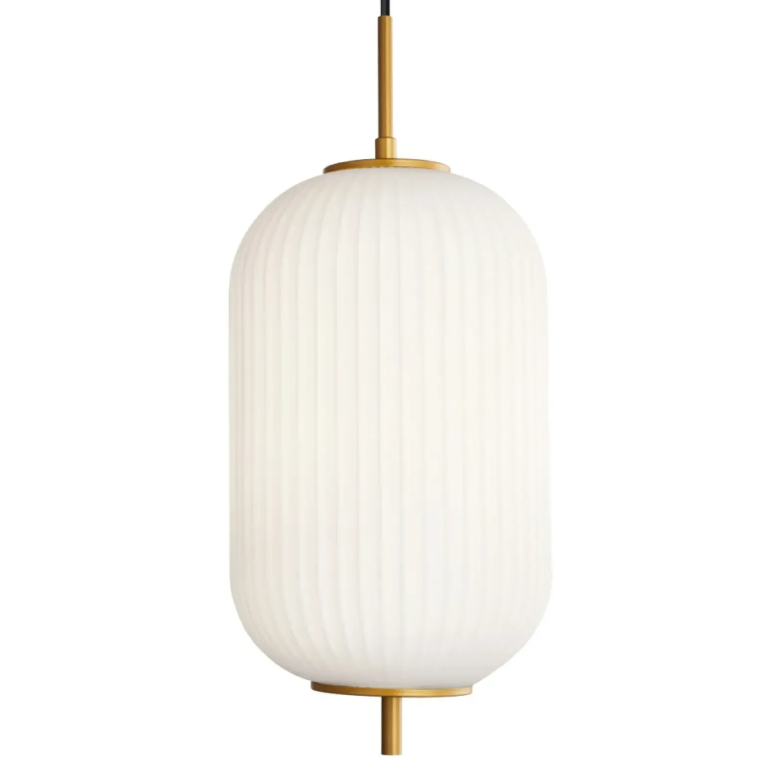 Sklep Kaja Lampa wisząca z ryflowanym szkłem PND-28798-1-GD-WH z serii OLMETO Discount