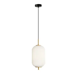 Sklep Kaja Lampa wisząca z ryflowanym szkłem PND-28798-1-GD-WH z serii OLMETO Discount