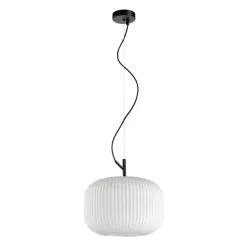 Sklep Kaja Lampa wisząca z ryflowanym kloszem PND-64536B-L-BL-OPA RUES | Kaja Store