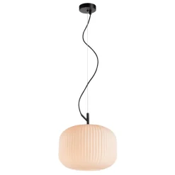 Sklep Kaja Lampa wisząca z ryflowanym kloszem PND-64536B-L-BL-OPA RUES | Kaja Store