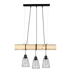 Sklep Kaja Lampa wisząca z sosnowym drewnem 68214304 TRABO SHORT | Kaja Flash Sale