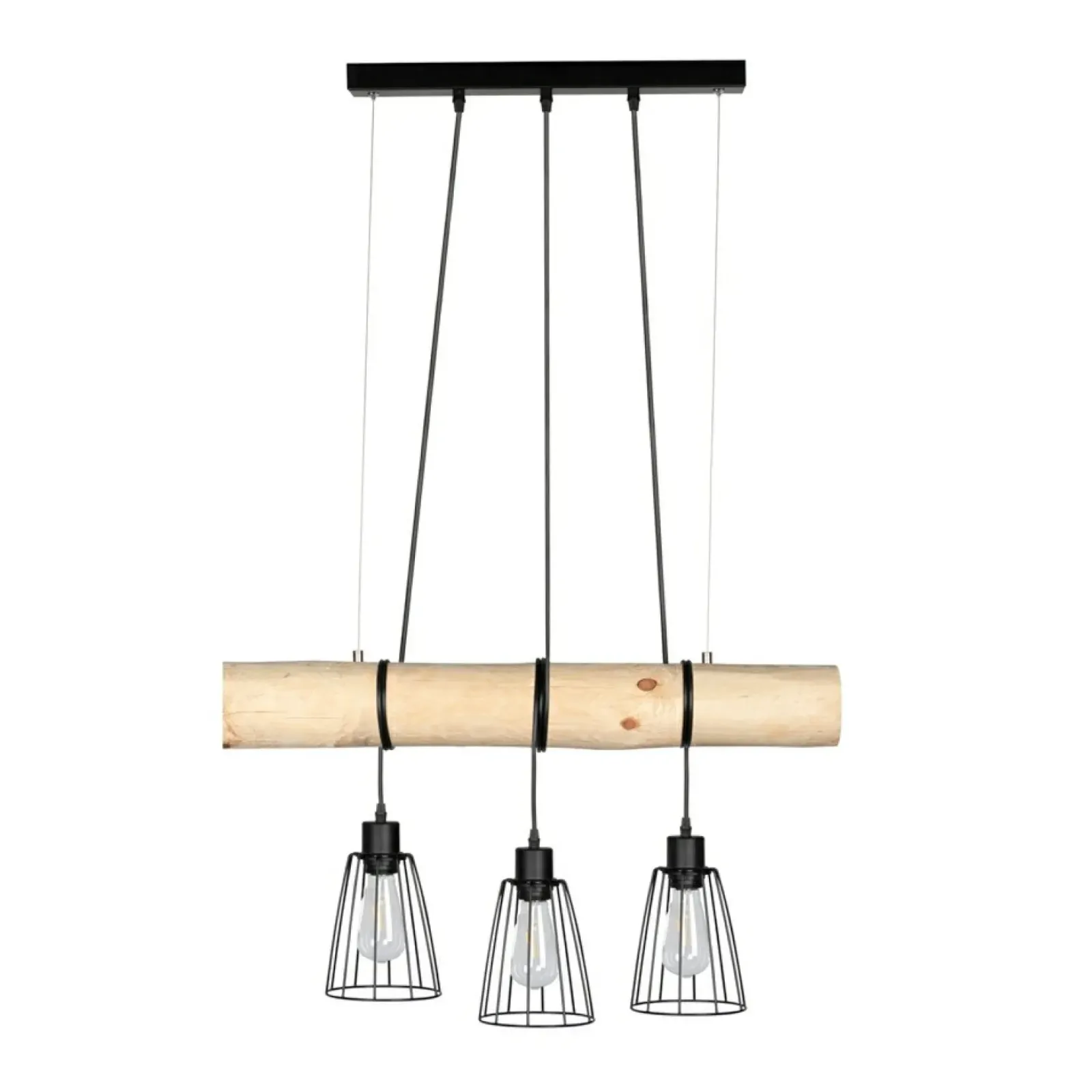 Sklep Kaja Lampa wisząca z sosnowym drewnem 68214304 TRABO SHORT | Kaja Flash Sale