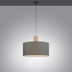 Sklep Kaja Lampa wisząca z m abażurem 15112-15 z serii LINEN | Kaja szary Sale
