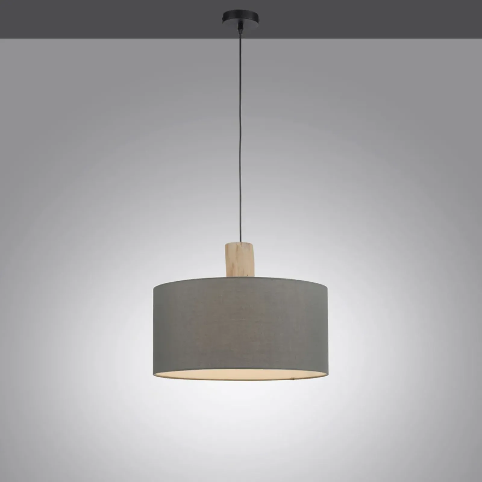 Sklep Kaja Lampa wisząca z m abażurem 15112-15 z serii LINEN | Kaja szary Sale