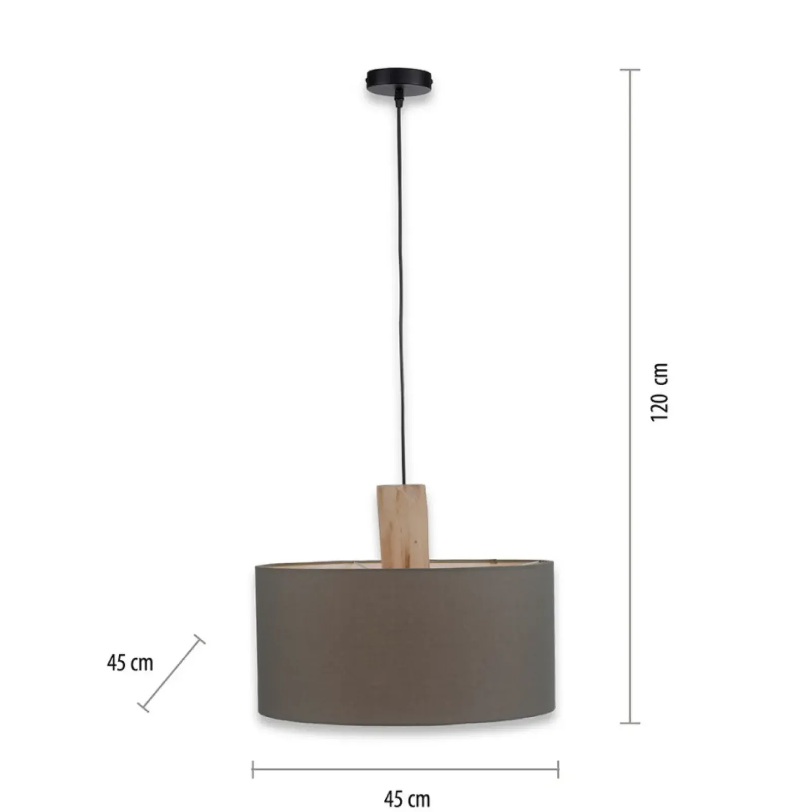 Sklep Kaja Lampa wisząca z m abażurem 15112-15 z serii LINEN | Kaja szary Sale