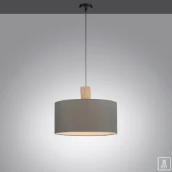 Sklep Kaja Lampa wisząca z m abażurem 15112-15 z serii LINEN | Kaja szary Sale
