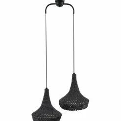 Sklep Kaja Lampa wisząca z szarymi, plecionymi abażurami ANT 5182 MAHAKA | Kaja Store