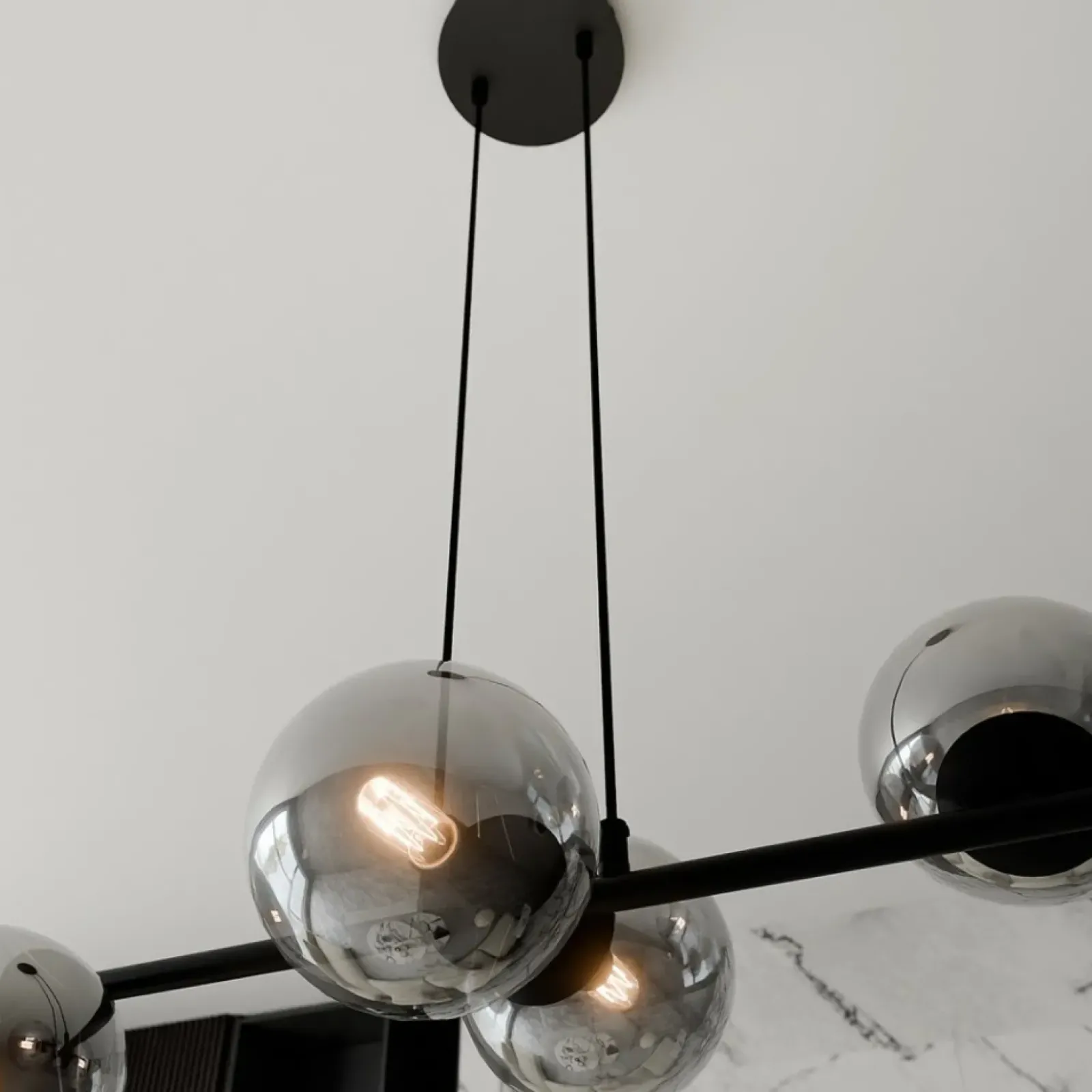Sklep Kaja Lampa wisząca z sześcioma grafitowymi kloszami 875/6 | Kaja Cheap