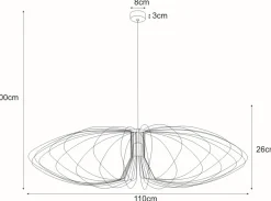 Sklep Kaja Lampa wisząca z szerokim kloszem K-3408 TIZI | Kaja Oświetlenie czarny Store