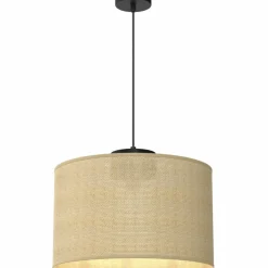 Sklep Kaja Lampa wisząca z szerokim, plecionym abażurem LX 5213 JUTE | Kaja Discount