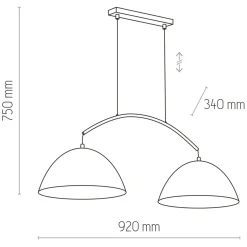 Sklep Kaja Lampa wisząca z szerokimi kloszami TK 6008 FARO NEW | Kaja Oświetlenie czarny Clearance
