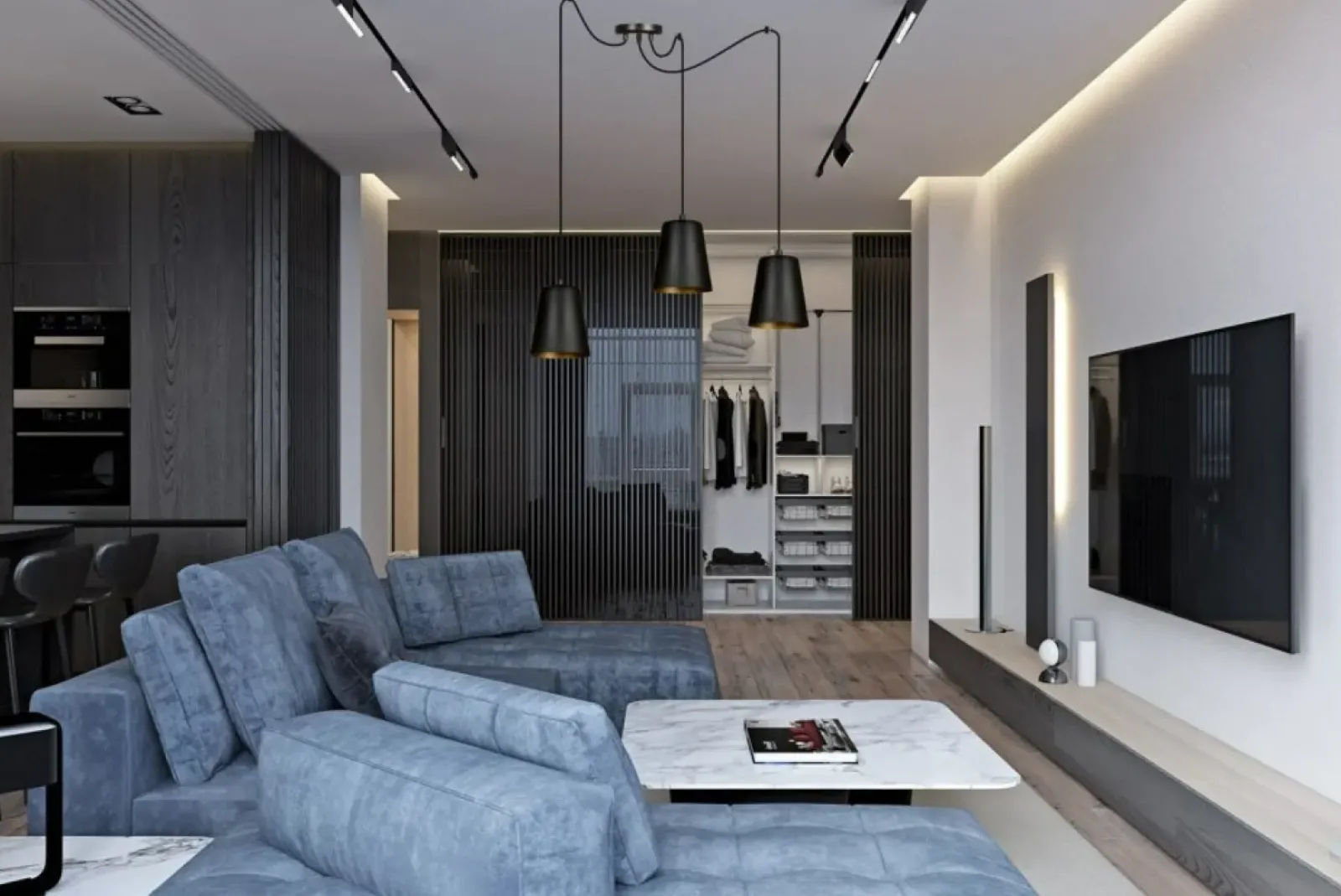 Sklep Kaja Lampa wisząca z trzema czarno-złotymi kloszami 455/3 | Kaja Flash Sale