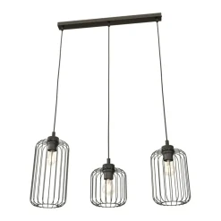 Sklep Kaja Lampa wisząca z trzema drucianymi kloszami 1365/3 z serii VANDER czarny Store