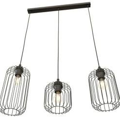 Sklep Kaja Lampa wisząca z trzema drucianymi kloszami 1365/3 z serii VANDER czarny Store