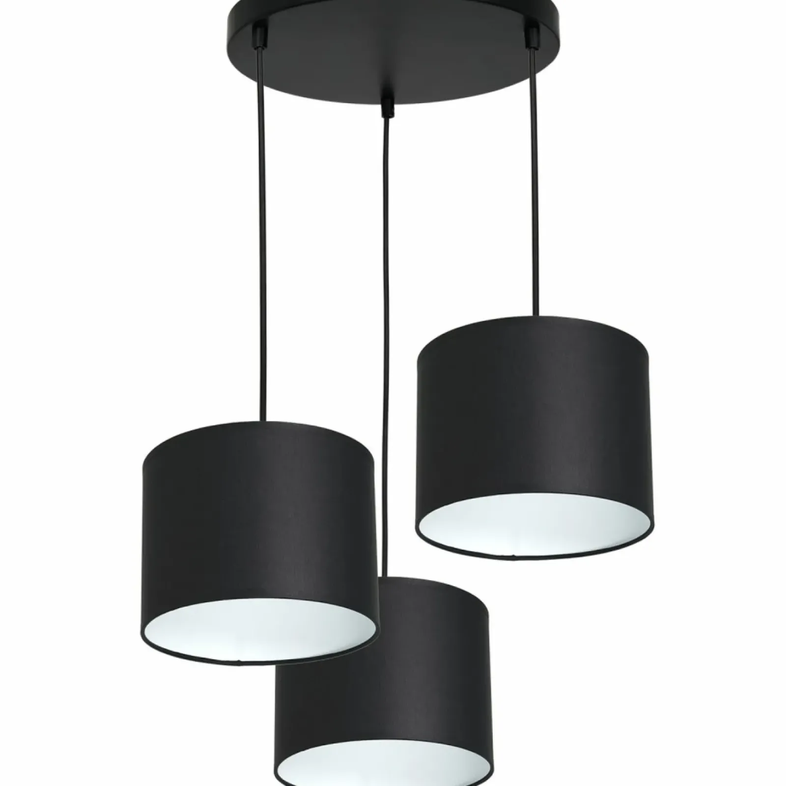 Sklep Kaja Lampa wisząca z trzema efektownymi abażurami LX 3475 z serii ARDEN czarny Discount