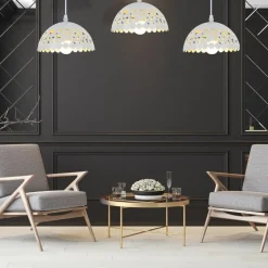 Sklep Kaja Lampa wisząca z trzema niezwykłymi kloszami ML6139 z serii LISA | Kaja Oświetlen biały Shop