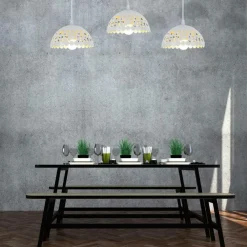 Sklep Kaja Lampa wisząca z trzema niezwykłymi kloszami ML6139 z serii LISA | Kaja Oświetlen biały Shop