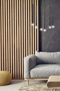 Sklep Kaja Lampa wisząca z tubami na podsufitce 552/6 | Kaja Oświetlenie czarny Outlet