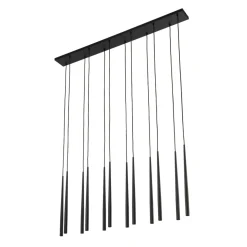 Sklep Kaja Lampa wisząca z wąskimi tubami, nad stół TK 10115 PIANO BLACK | Kaja Hot