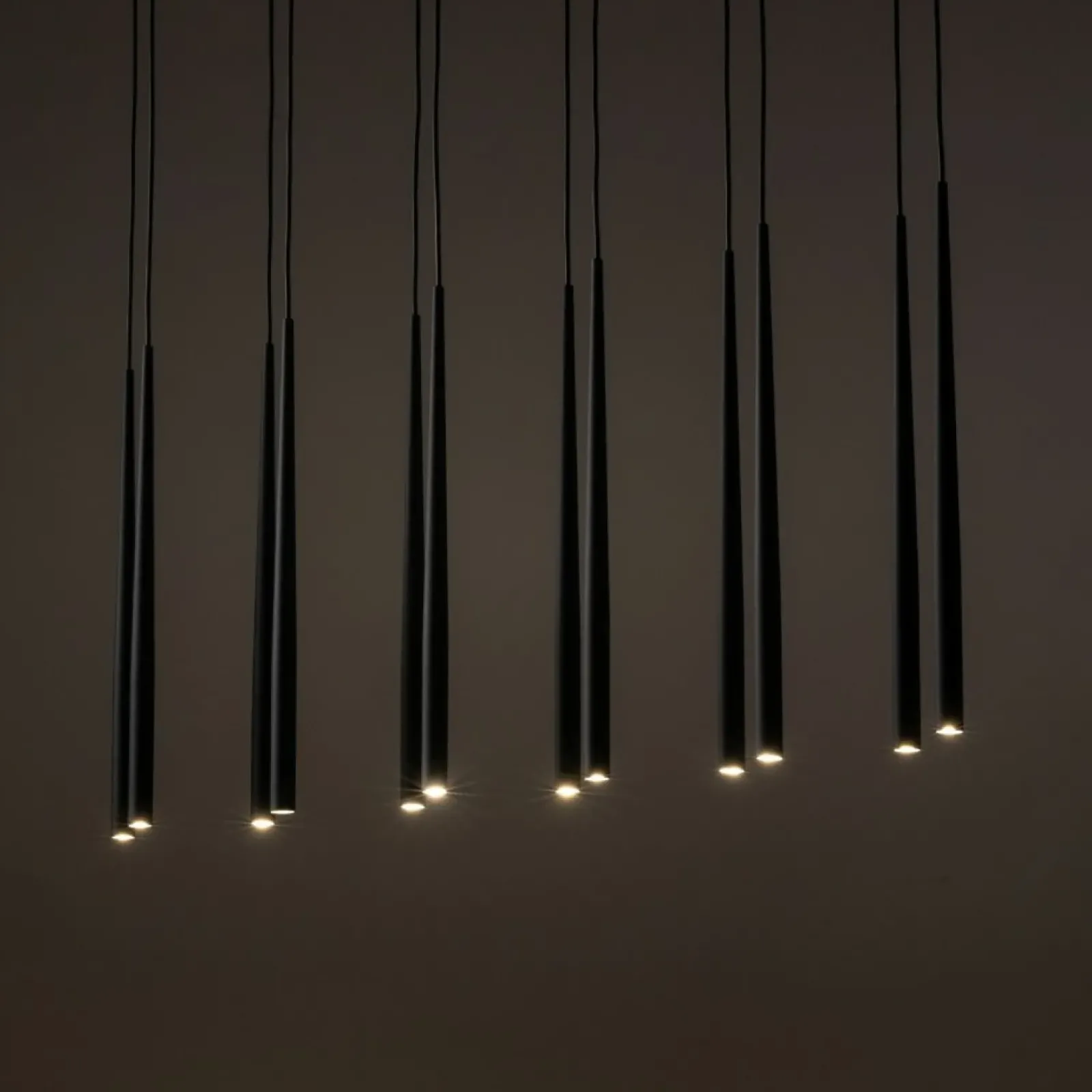 Sklep Kaja Lampa wisząca z wąskimi tubami, nad stół TK 10115 PIANO BLACK | Kaja Hot