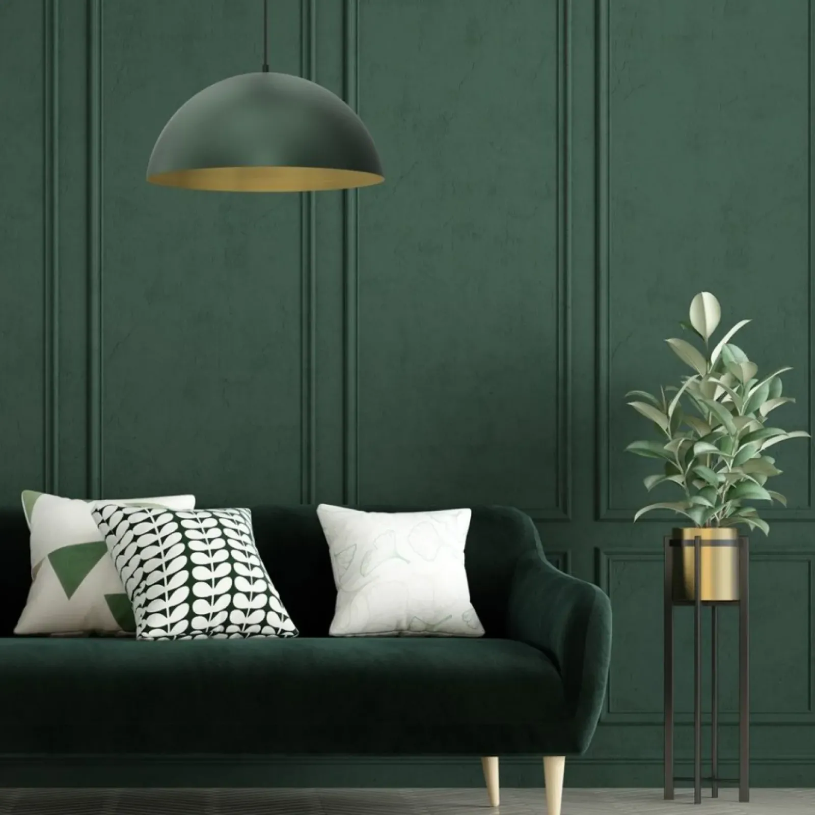 Sklep Kaja Lampa wisząca z zielonym kloszem o średnicy 45cm MLP8287 z serii BETA | Kaja Ośw Cheap