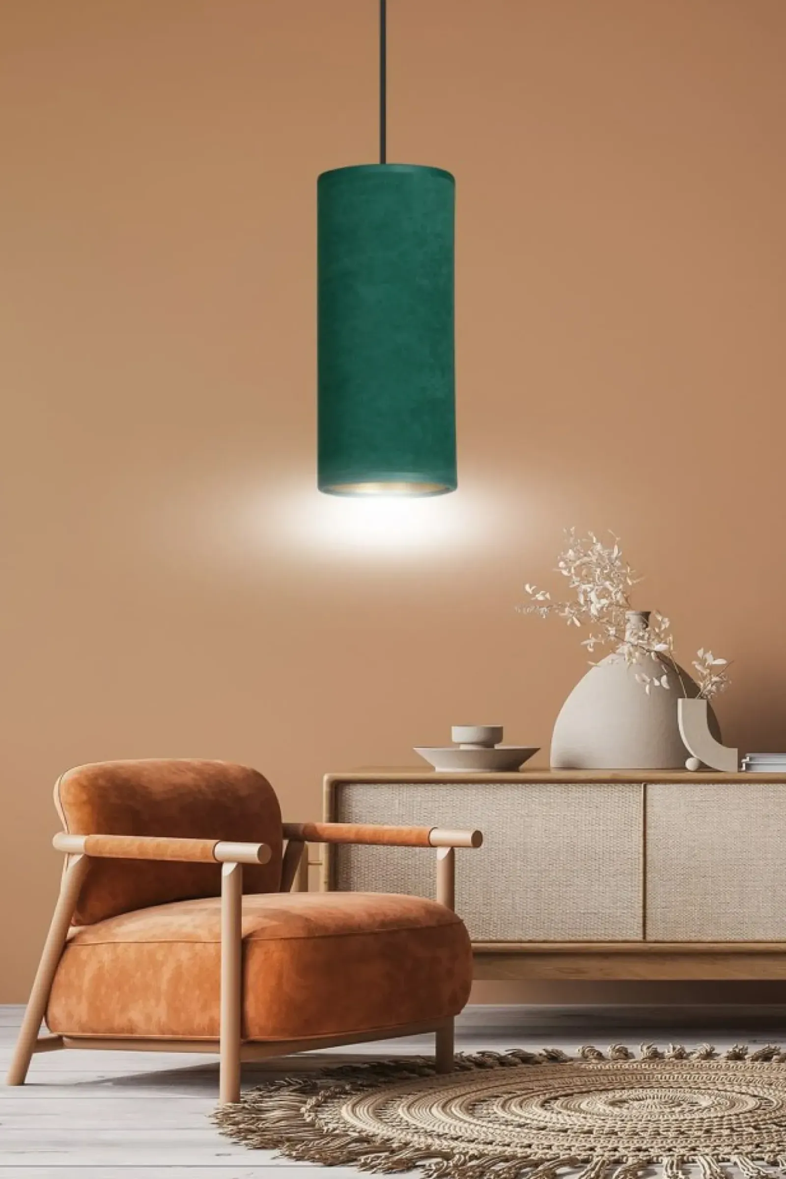 Sklep Kaja Lampa wisząca ze smukłym, kolorowym abażurem 1058/1 BENTE | Kaja Discount