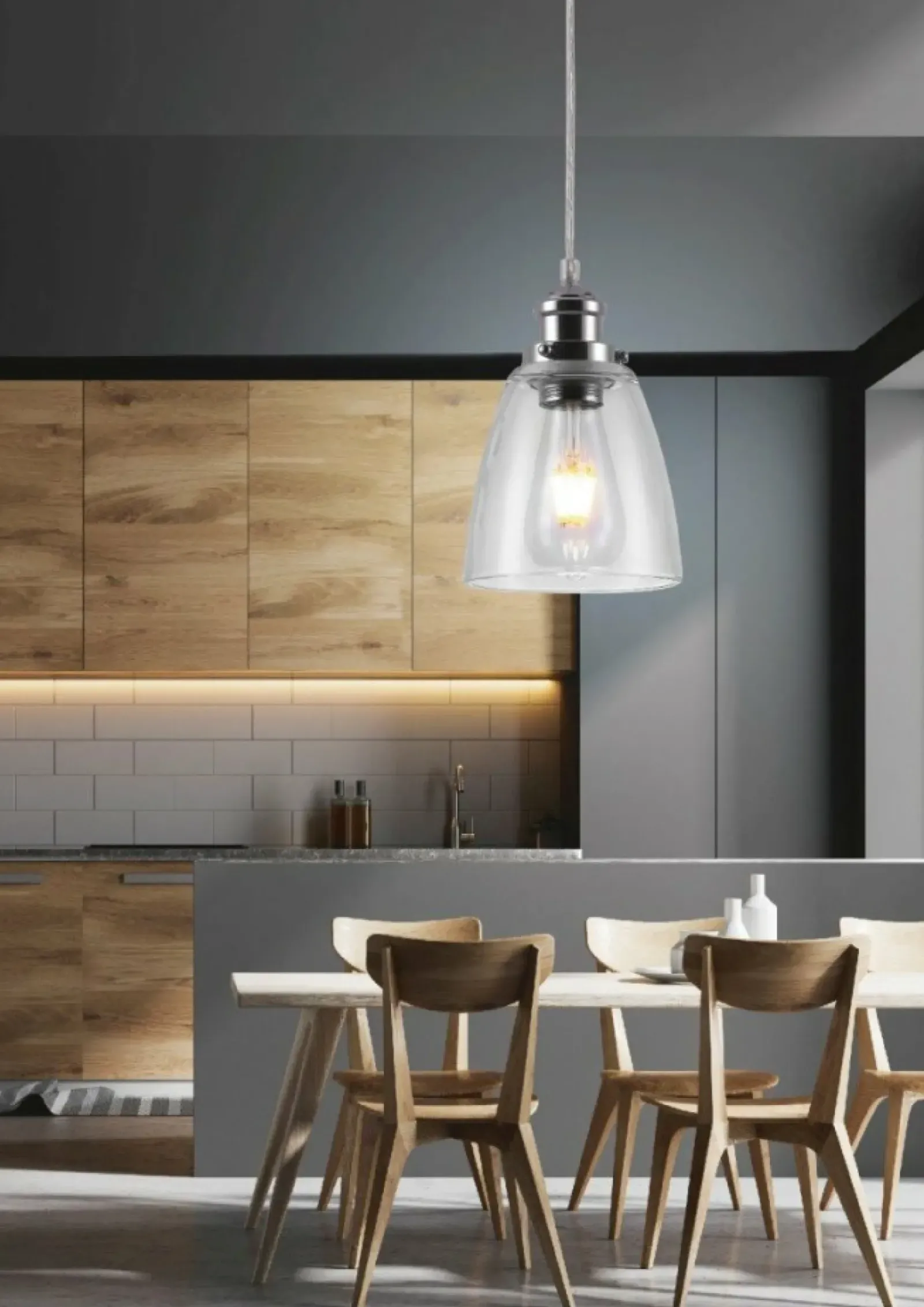 Sklep Kaja Lampa wisząca ze stożkowym kloszem 31-70821 VOICE | Kaja Oświetlenie chrom Best