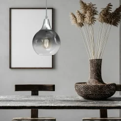 Sklep Kaja Lampa wisząca ze szklanym, szarym kloszem MLP8321 z serii MONTE | Kaja Oświetlen Flash Sale