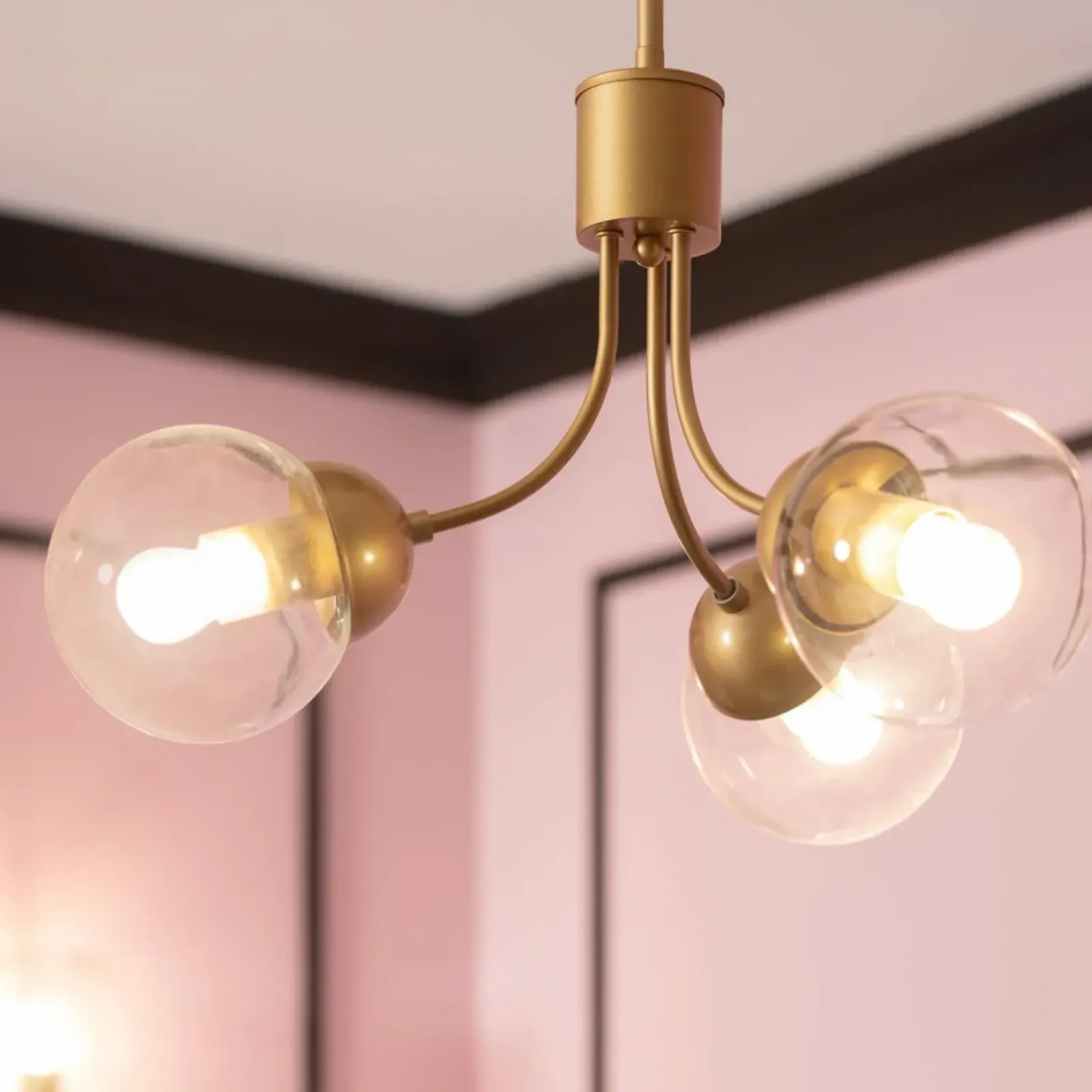 Sklep Kaja Lampa wisząca ze szklanymi kloszami ABR-LWZK-3XE27 TEMIDA | Kaja złoty Best