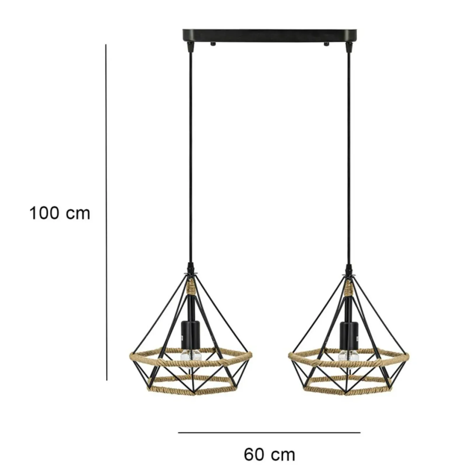Sklep Kaja Lampa wisząca ze sznurkiem 8803/2 ZWIS - 06 PIRAMIDA | Kaja Outlet