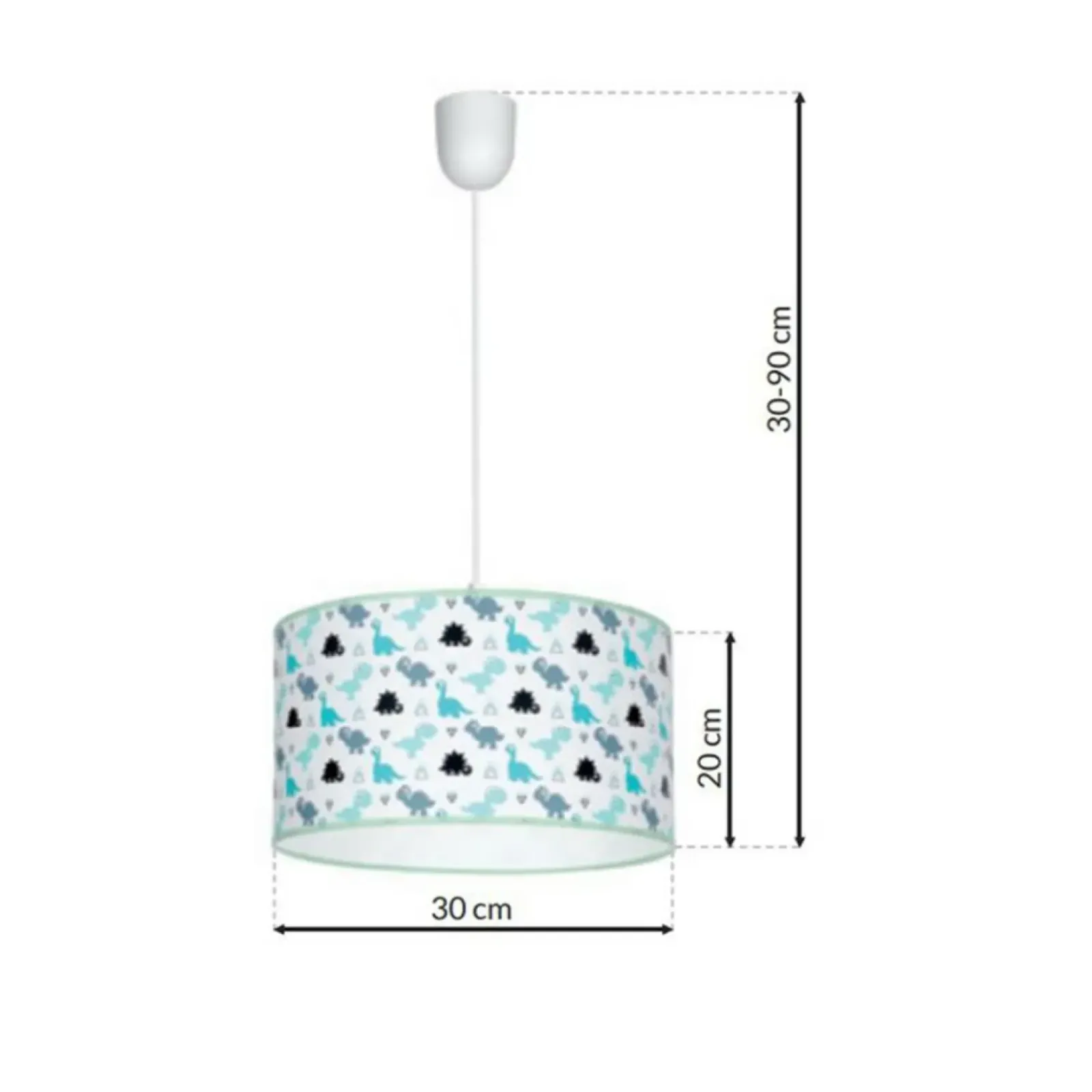 Sklep Kaja Lampa wisząca ze wzorem do pokoju dziecięcego MLP4951 z serii DINO | Kaja Oświet Store