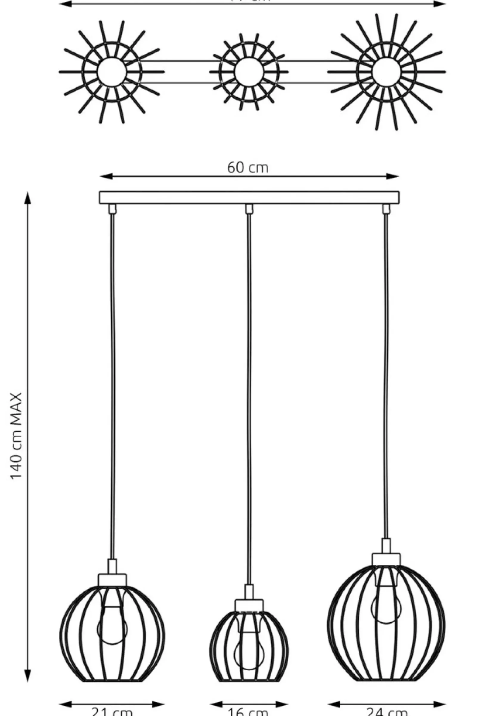 Sklep Kaja Lampa wisząca ze złotym elementem ozdobnym 1368/3 z serii NANDO Sale
