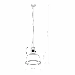 Sklep Kaja Lampa wisząca ze m kloszem na duży gwint 8381 | Kaja Oświetlenie złoty Shop