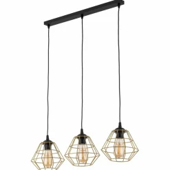 Sklep Kaja Lampa wisząca ze złotymi, drucianymi kloszami TK 4642 DIAMOND NEW Fashion