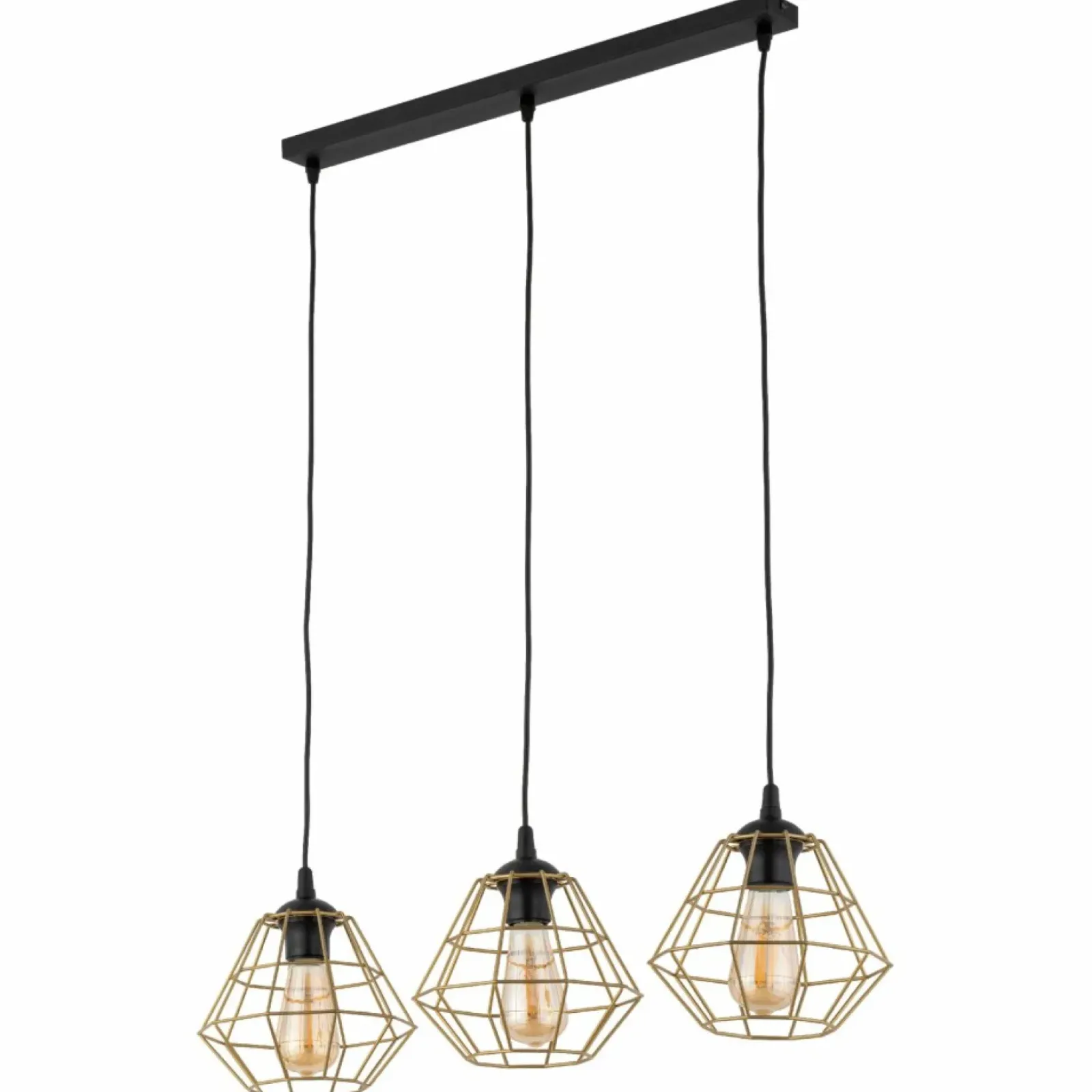 Sklep Kaja Lampa wisząca ze złotymi, drucianymi kloszami TK 4642 DIAMOND NEW Fashion