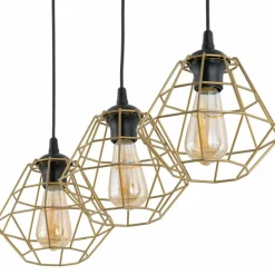 Sklep Kaja Lampa wisząca ze złotymi, drucianymi kloszami TK 4642 DIAMOND NEW Fashion